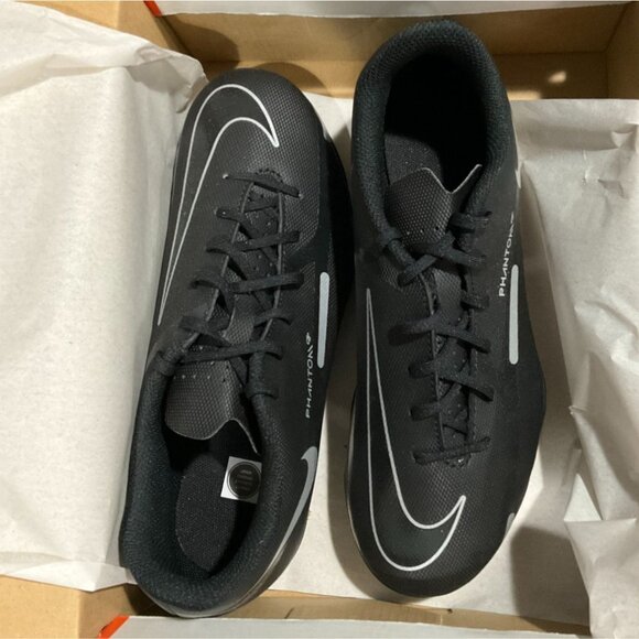 Nike Jr Phantom GT2 Club MG/FG Youth Soccer Cleats Size 5Y Black/Metallic/Silver - Picture 5 of 10